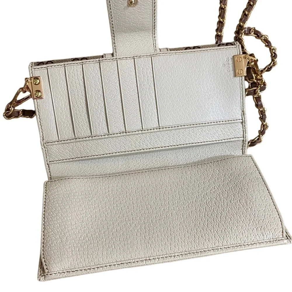 GUCCI GG Sherry Line Canvas Leather Wallet to Crossbody Bag 💼 - Picture 10 of 15
